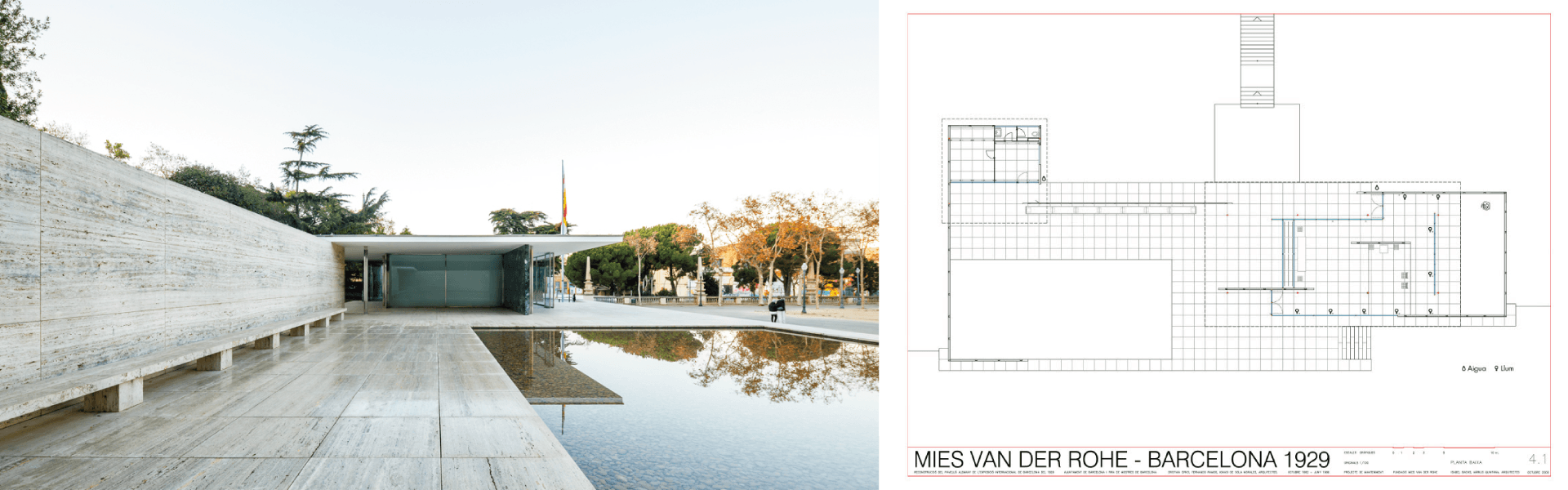 Barcelona Pavilion — Mies van der Rohe (1929) ⓒfundacio mies van der rohe barcelona